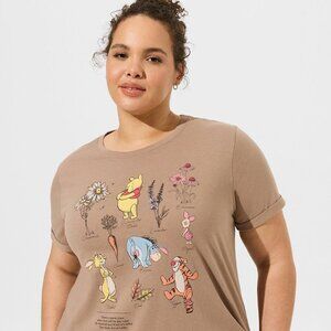 Winnie the Pooh Classic Fit Cotton Roll Sleeve Tee Size 6X